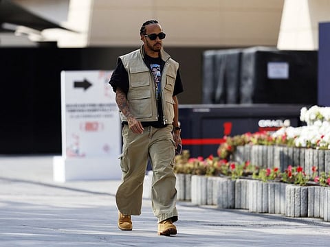 Mercedes' Lewis Hamilton during pre-season testing at the Bahrain International Circuit, Sakhir, on February 23.