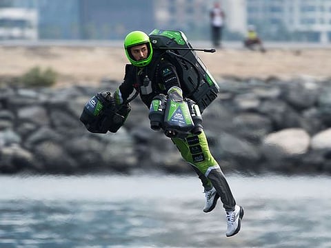 Photos: ‘Iron Man’ pilots race in jet suits in Dubai 