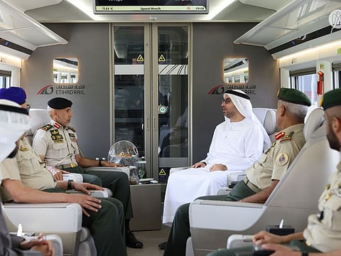 Major General Sheikh Ahmed bin Tahnoun Al Nahyan, Deputy Chief of Staff of the UAE Armed Forces, was accompanied by a delegation from the Ministry of Defence. 