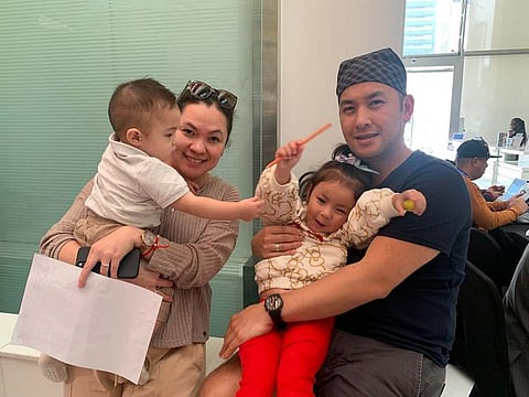 Frances Xyra Ibasco Casio with her family at Edufair 