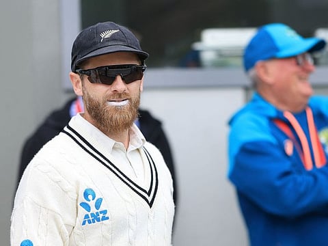 New Zealand's Kane Williamson walks to the field before play during day three of the 1st Test against Australia at the Basin Reserve in Wellington on March 2.