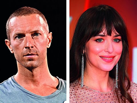 Chris Martin and Dakota Johnson