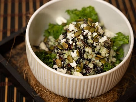 Your Ramadan Table: Mixed grains salad with yoghurt herb dressing 