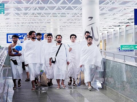 Foreign pilgrims arrive at the King Abdulaziz airport in Jeddah to perform Umrah. 