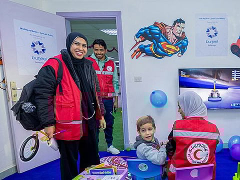 A recreational area dedicated by Burjeel Holdings to the young patients from Gaza at Al-Arish Hospital