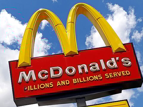 The sign outside a McDonald's restaurant is shown in Pittsburgh.