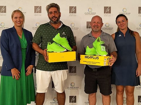 The duo won a pair of green shoes, fitting with the theme of St. Patrick's Day 