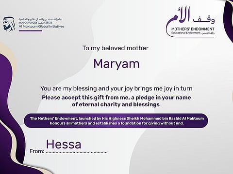 The Mothers’ Endowment campaign announces on Wednesday to raise Dh505 million in donations in one after the fund's launch in UAE