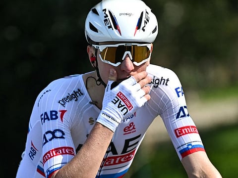 UAE Team Emirates' Slovenian rider Tadej Pogacar wins stage seven, adding to his stage two, three and six triumphs, blowing away his general classification competition.