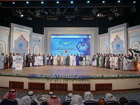 The grand ceremony of the 27th edition of the Dubai International Holy Quran Award in Dubai. For 27 years, the award was only open to male participants aged up to 25 years. In the 28th edition, both boys and girls aged up t0 16 years can participate. 