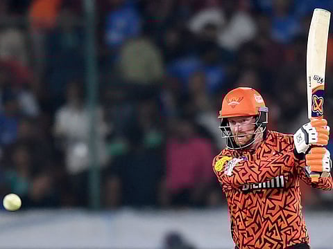 Sunrisers Hyderabad's Heinrich Klaasen in action during the Indian Premier League cricket match against Mumbai Indians at the Rajiv Gandhi International Stadium in Hyderabad on Wednesday.