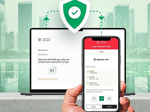 The new security feature was introduced earlier this year, in February, and comes into effect when you are using a laptop or desktop to sign in to a website using your UAE Pass.
