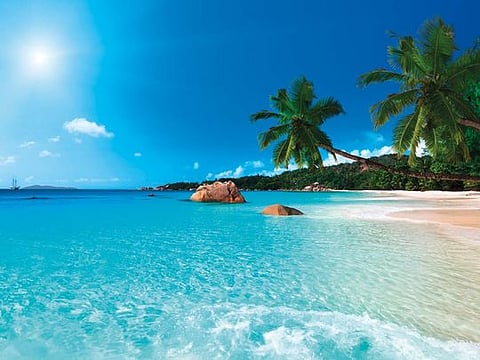Anse Lazio beach at Praslin island, Seychelles