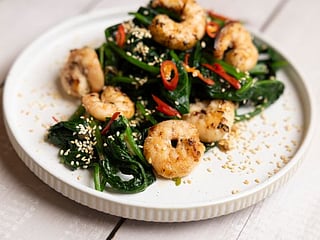 Gulf News’ Your Ramadan Table’ food show: Spinach and prawn salad with Chinese five spice dressing