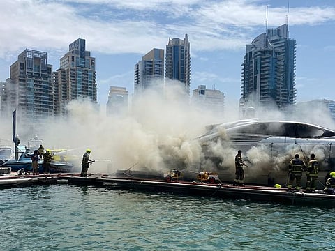 First responders from Dubai Harbour Station reached the yacht in six minutes  