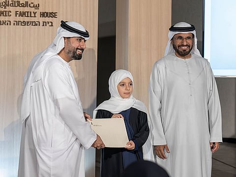A winner of the Ahmed El-Tayeb Mosque Quran Competition was honoured in Abu Dhabi's Abrahamic Family House.
