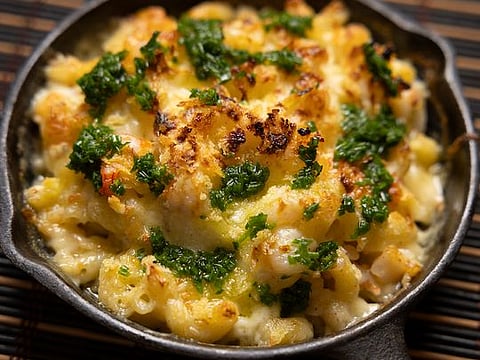 Gulf News 'Your Ramadan Table' food show: Baked mac and cheese with prawns