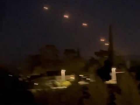The Israeli army said "approximately 40 launches were identified crossing from Lebanese territory, some of which were intercepted".