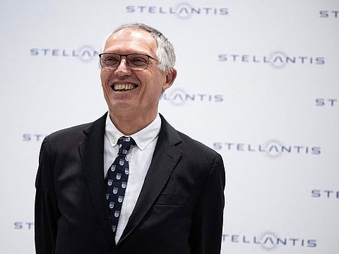 Portuguese businessman and CEO of auto giant Stellantis, Carlos Tavares, attends the inauguration of eDCT Assembly Plant in Mirafiori Stellantis' factory in Turin, on April 10, 2024. 