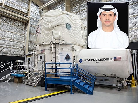 The Human Exploration Research Analog (HERA) at NASA’s Johnson Space Center. An artificial living habitat (Hab) is necessary to facilitate human exploration of the planet Mars. Inset is Emirati pilot Dr Shareef Al Romaithi, selected as Analog Crewmember participating in the study as part of Nasa's HERA programme. He is the world's youngest and 8th graduate to attain a doctorate degree in aviation.
