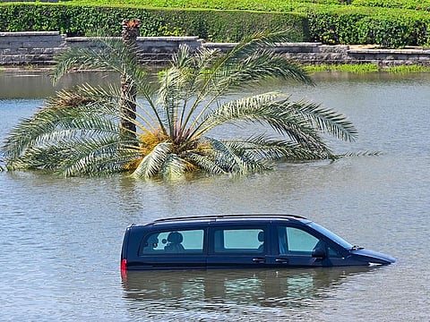 Dubai following heavy rains on April 18