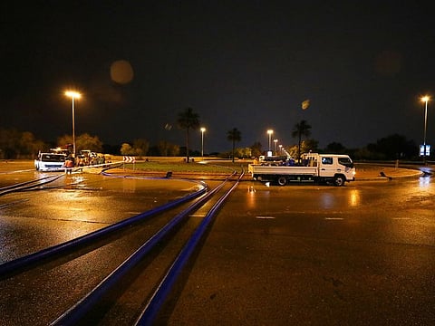 Most of the water pooling and debris from last week’s record-high rains has been cleared in Abu Dhabi.