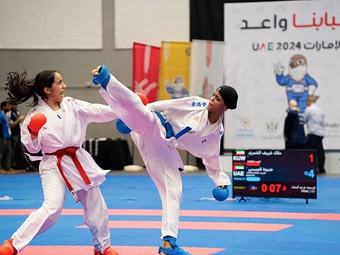 In 12 competitions took place on Saturday, the UAE secured 18 medals in karate, 10 in swimming, four in judo medals, three in archery, two in cycling medals.