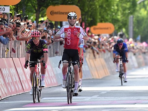 Cofidis' Benjamin Thomas wins stage 5 - Genova to Lucca - during the Giro d'Italia cycling race on Wednesday.