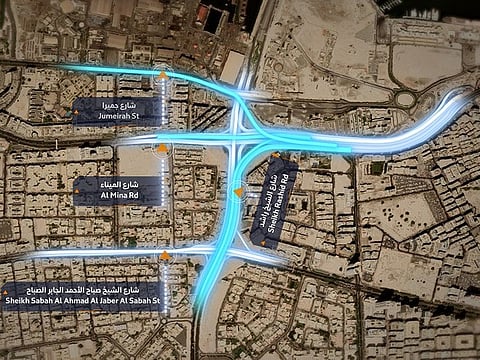 A new bridge has opened as part of Phase 4 of the Al Shindagha Corridor Improvement Project.