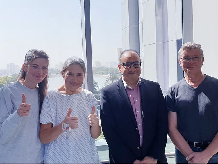 Dr. Helmy with his patient's fmaily