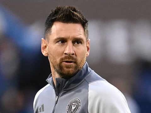 Lionel Messi of Inter Miami looks on before the game against CF Montréal at Saputo Stadium on May 11, 2024 in Montreal, Quebec.  