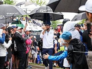 Schauffele leading and Scheffler contending at PGA Championship