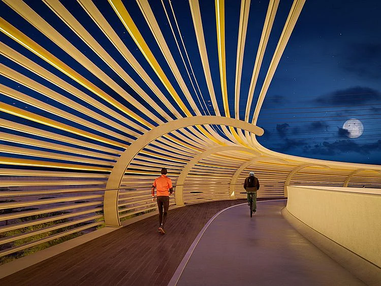 RTA artwork of 13.5km multi-use track on X