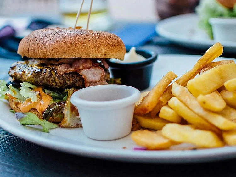 Fries and burger