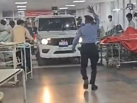 A video went viral showing the Uttarakhand Police driving an SUV into the hospital's waiting area to arrest the suspect.