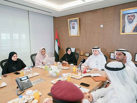 Executive committee meeting at Sharjah Health Authority to discuss progress towards expanding the Health Cities programme
