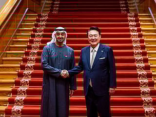 Photos: UAE President meets Korean President, meets business leaders