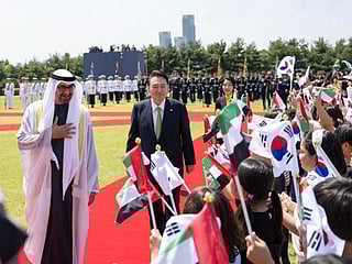 Photos: UAE President attends official reception in Korea