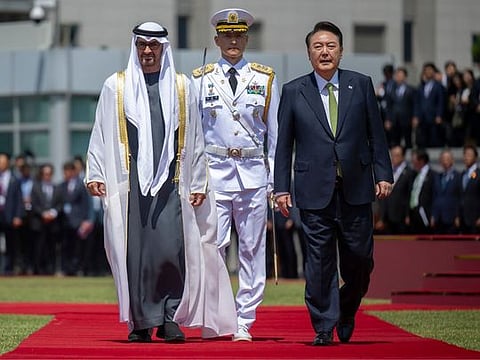 UAE President attends official reception hosted by Korean President
