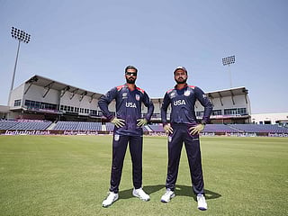 Ali Khan (left) and Monank Patel of the USA