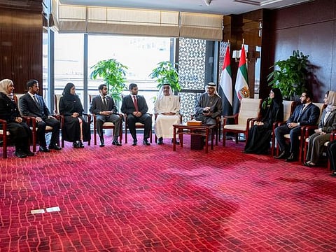UAE President Sheikh Mohamed meets with Emirati students studying in China