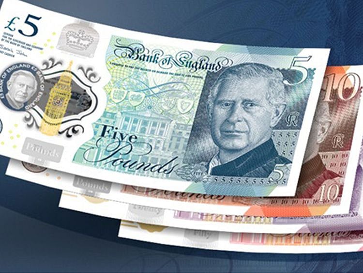 The four banknotes with the king’s portrait on the front carry values of £5 ($6.4), £10, £20 and £50 and will be used alongside those bearing the image of Elizabeth, who died in September 2022.