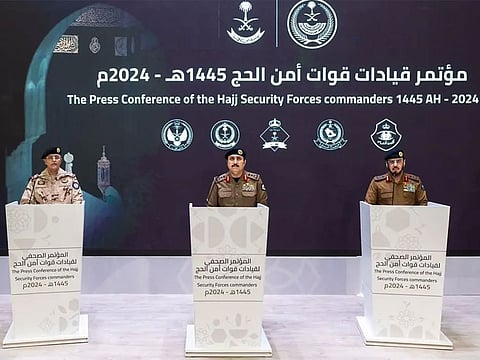 Saudi security chiefs highlighting security plans for upcoming Hajj. 
