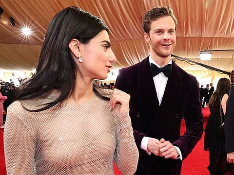Jack Quaid Claudia, Doumit pose on the red carpet during the Oscars arrivals at the 96th Academy Awards in Hollywood, Los Angeles, California, U.S., March 10, 2024. 
