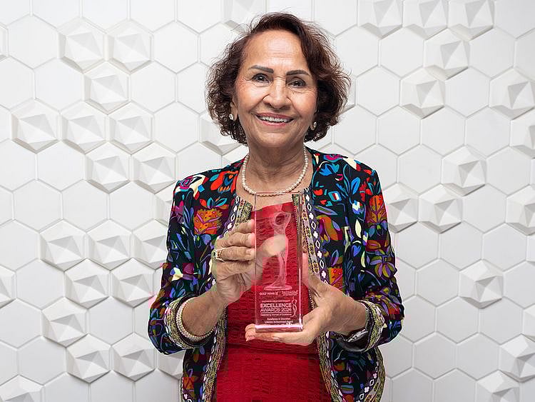 Shakuntala Mankani with her Excellence in Education – Lifetime Achievement award