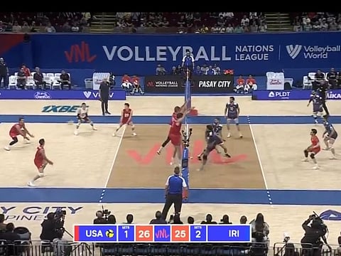 Iran snapped their eight-game losing streak with a dramatic five-set victory over last year's silver medalists, the USA, in Week 3 of the Men's Volleyball Nations League in Manila.