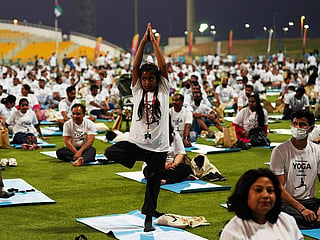 Mass free yoga events have gained a large following in the UAE.