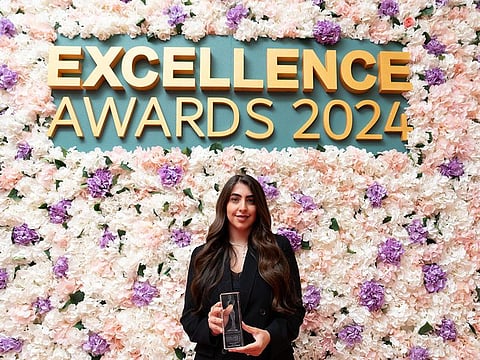 Rana Al Maeeni with her Excellence in Hospitality – Best in F&B award