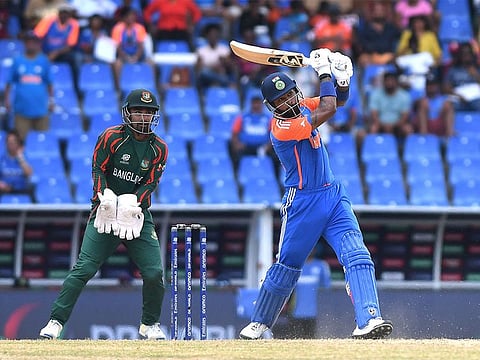 A determined half-century from vice-captain Hardik Pandya