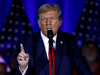 Former US President and Republican presidential candidate Donald Trump.